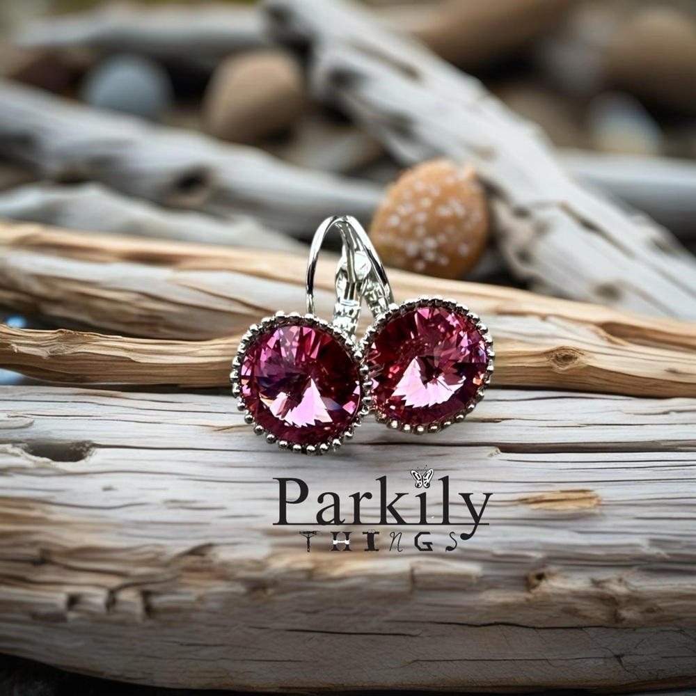 Handcrafted earrings with Swarovski crystal